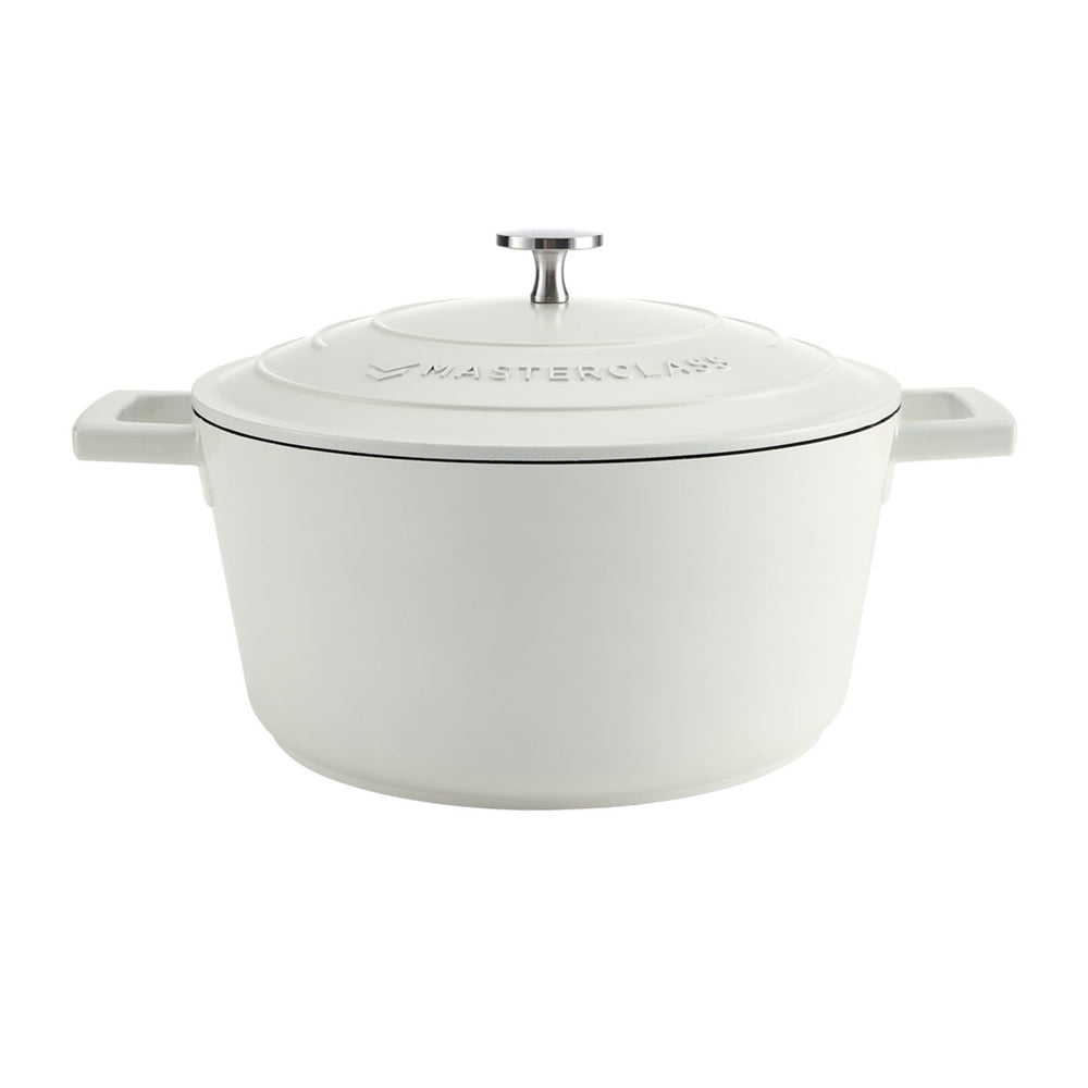 MasterClass Cream Cast Aluminium Casserole Dish, 4L