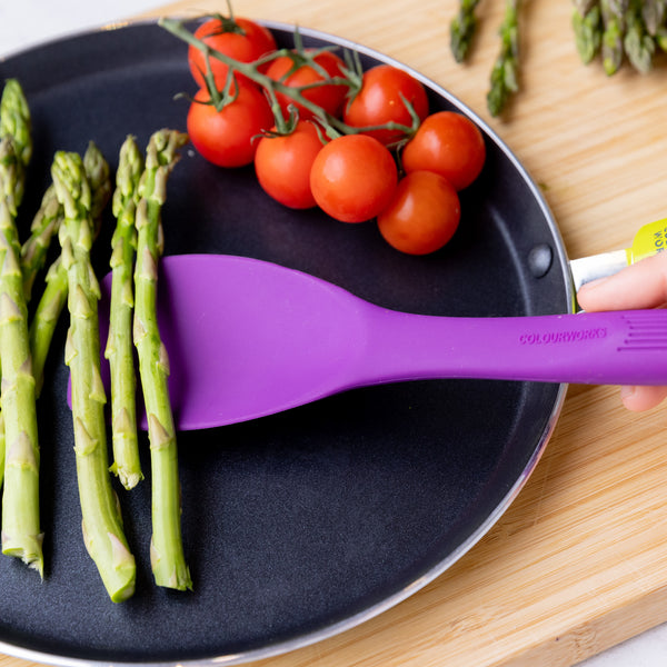 Colourworks Purple Silicone Cooking Spoon with Measurement Markings image 2