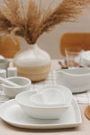 Mikasa Chalk Small Heart Porcelain Serving Bowl, 13cm, White image 5