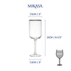 Mikasa Sorrento Ridged Crystal White Wine Glasses, Set of 4, 400ml image 6