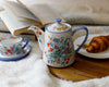 London Pottery Viscri Meadow 4 Cup Floral Teapot - Ceramic, Almond Ivory / Cornflower Blue, 900 ml image 4