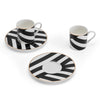 Mikasa Luxe Deco Geometric Stripe China Espresso Cups and Saucers, Set of 2, 100ml image 3