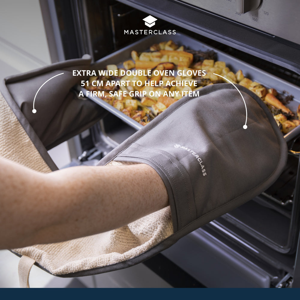 MasterClass Deluxe Professional Double Oven Glove - Grey