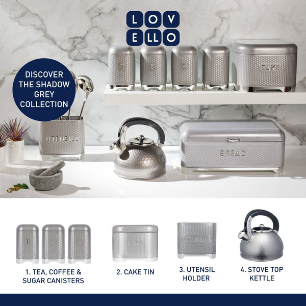 Lovello Textured Bread Bin - Shadow Grey image 11