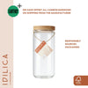 KitchenCraft Idilica Glass Storage Jar with Beechwood Lid, 1000ml image 12