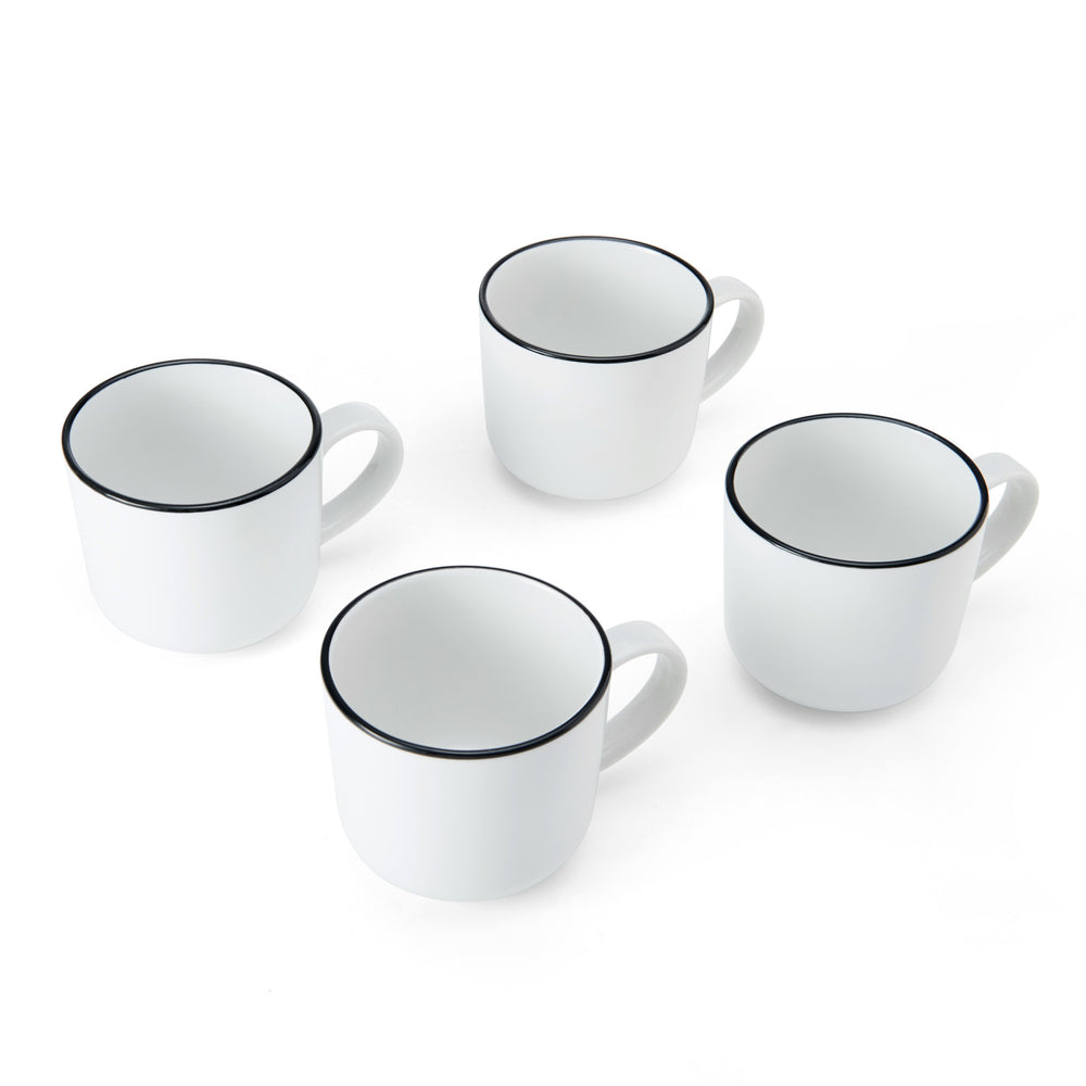 Mikasa Limestone Porcelain Mugs, Set of 4, 360ml, White