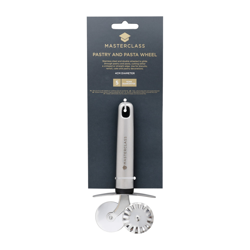 MasterClass Soft Grip Stainless Steel Pastry and Pasta Cutter