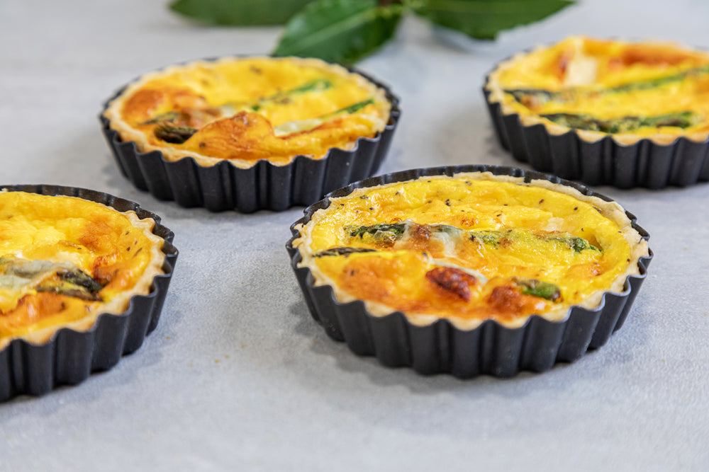 KitchenCraft Non-Stick Mini Fluted Flan Tins, Set of 4