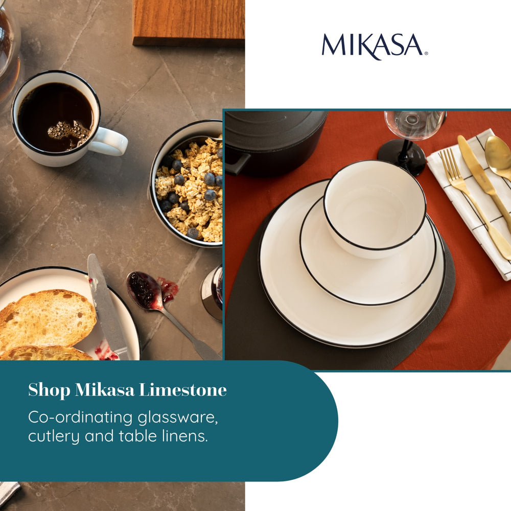 Mikasa Limestone 12pc Porcelain Dinner Set, White