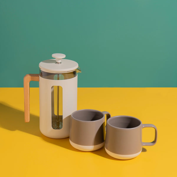 La Cafetière 3pc Cafetière Gift Set with Pisa 8-Cup Cafetière, Flint, and 2x Seville Ceramic Coffee Mugs, 300ml image 2