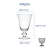 Mikasa Salerno Crystal Wine Glasses, Set of 4, 260ml