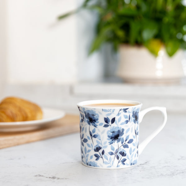 KitchenCraft Blue Rose Fluted Mug, 300ML image 5