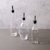 3pc Oil and Vinegar Glass Bottle Set with Bellied, Pyramid and Regular Bottles