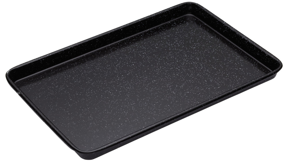 3pc Vitreous Enamel Non-Stick Cookware Set with 1x Roasting Pan and 2x Baking Trays