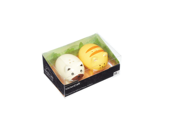 KitchenCraft Ceramic Dog and Cat-Shaped Novelty Salt and Pepper Shakers image 3
