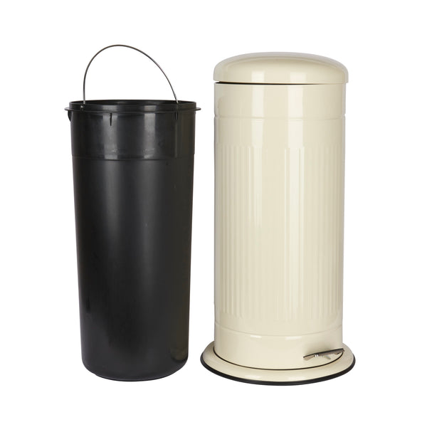 pedal bin 30 litre Living Nostalgia Antique Cream 30 Litre Pedal Bin – CookServeEnjoy