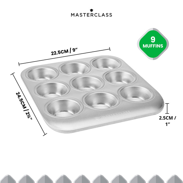 MasterClass Recycled Aluminum 9-Hole Muffin Tin, 24x22cm image 8