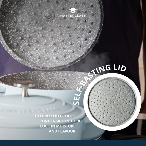MasterClass Sky Blue Cast Aluminium Casserole Dish, 5L image 9
