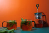 La Cafetière Glass Mug With Green Glass Handle, Set of 2, 275ml