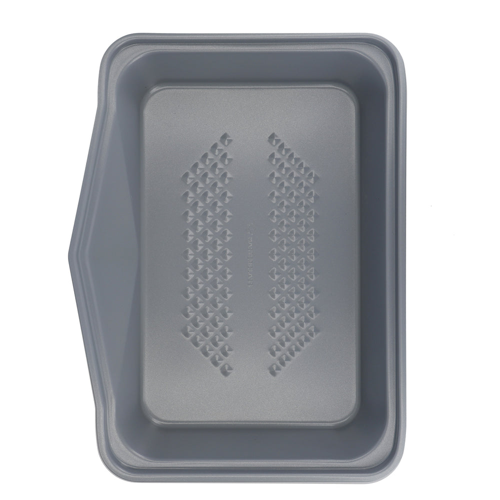 MasterClass Smart Ceramic Large Roasting Tin with Robust Non-Stick Coating, Carbon Steel - Grey