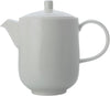 5pc White China Tea Set with 750ml Teapot and 4x Coupe Mugs - Cashmere image 3