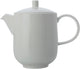 5pc White China Tea Set with 750ml Teapot and 4x Coupe Mugs - Cashmere