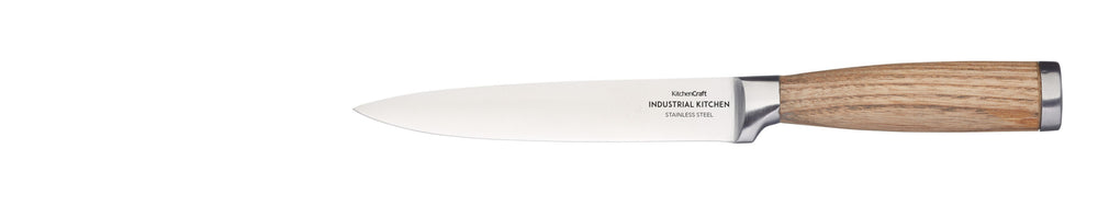 Industrial Kitchen 5-Piece Stainless Steel Knife Set and Knife Block