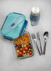 Built Retro Glass 900ml Lunch Box with Cutlery image 3