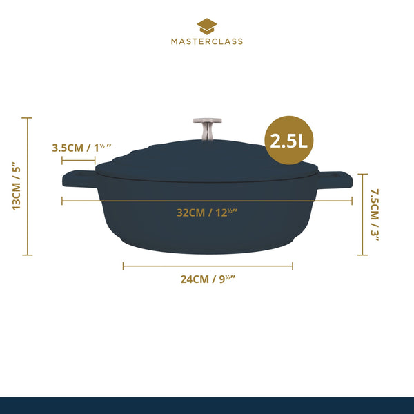 MasterClass Black Shallow Cast Aluminium Casserole Dish, 2.5L image 11