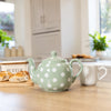 London Pottery Farmhouse 4 Cup Teapot Green With White Spots image 4