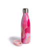 S'well 2pc Travel Bottle Set with Stainless Steel Water Bottle, 500ml, Rose Agate and Pink Bottle Handle image 1