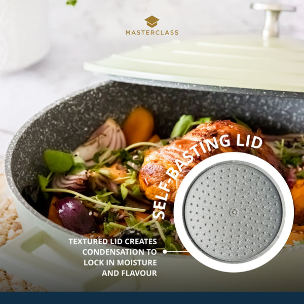 MasterClass Mint Green Cast Aluminium Shallow Casserole Dish, 4L image 12