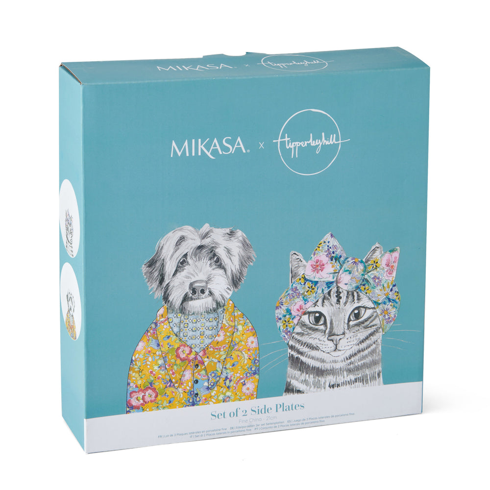 Mikasa x Tipperleyhill 2-Piece Fine China Side Plate Set, 21cm