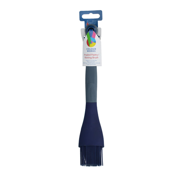 Colourworks Brights Navy Silicone-Headed Angled Pastry / Basting Brush image 2