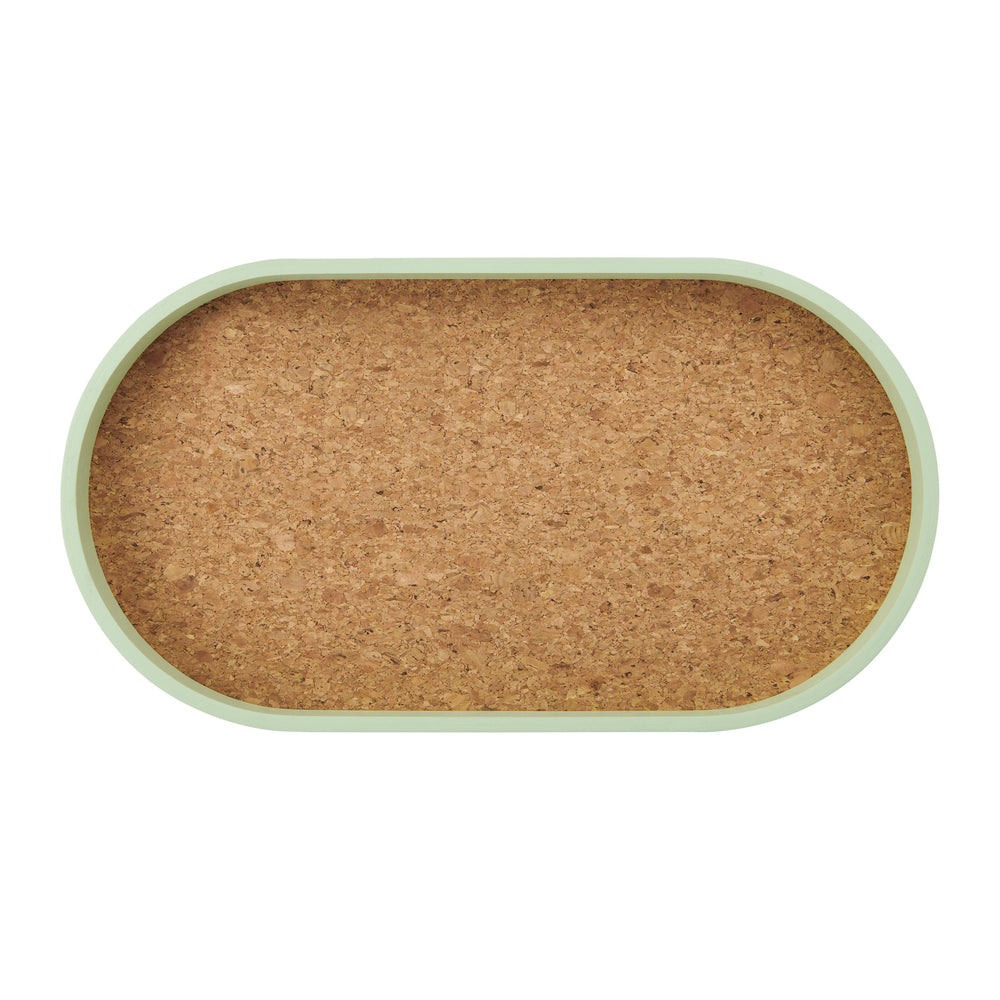 KitchenCraft Idilica Oval Serving Tray with Cork Veneer Base, 38 x 20cm image 1