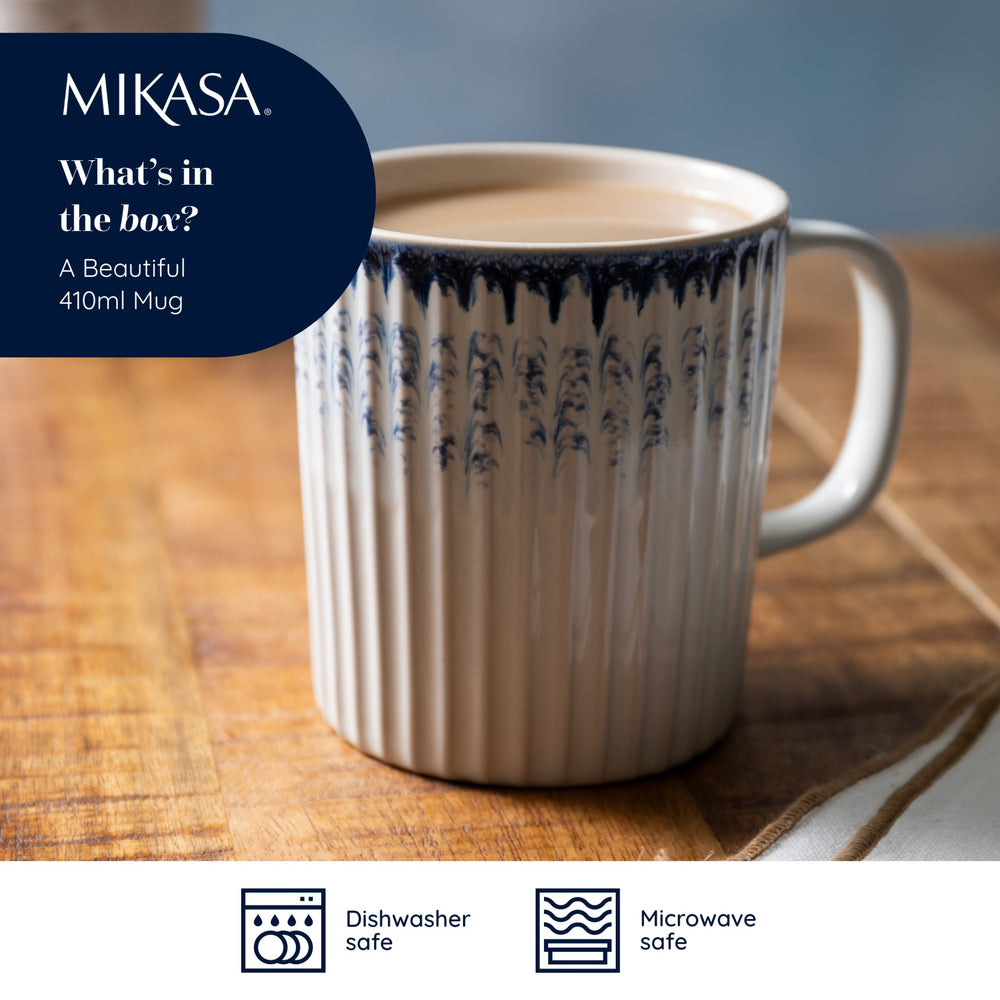 Mikasa Blue Textured Mug, 410ML