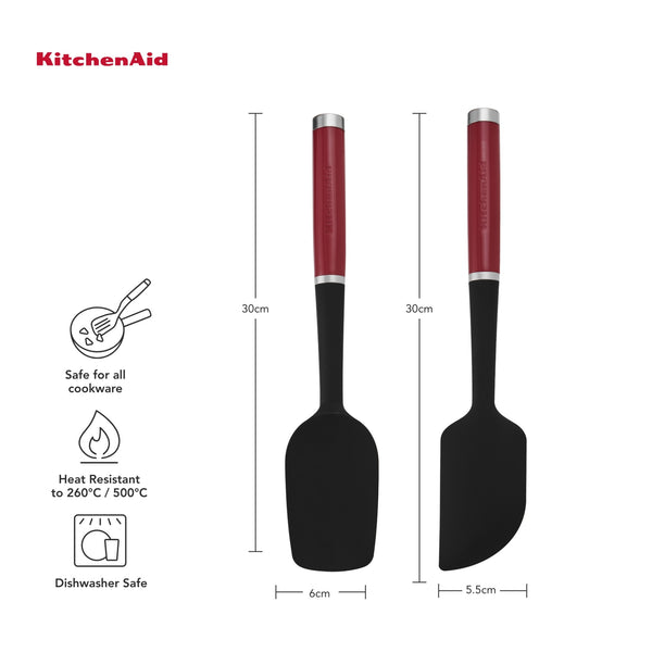 Batter scraping spatula, silicone, 'Empire Red' - KitchenAid