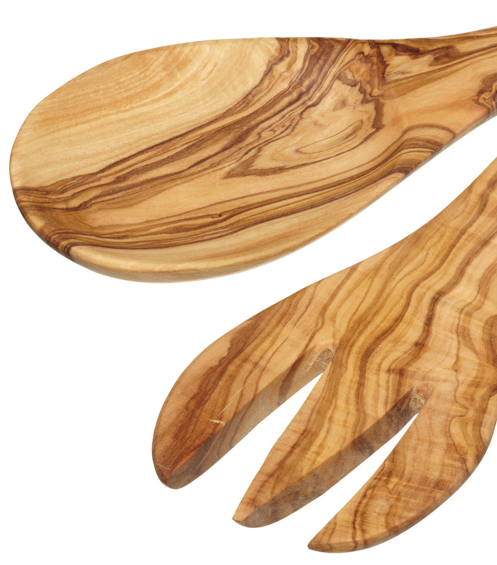 KitchenCraft World of Flavours Italian Olive Wood Salad Servers