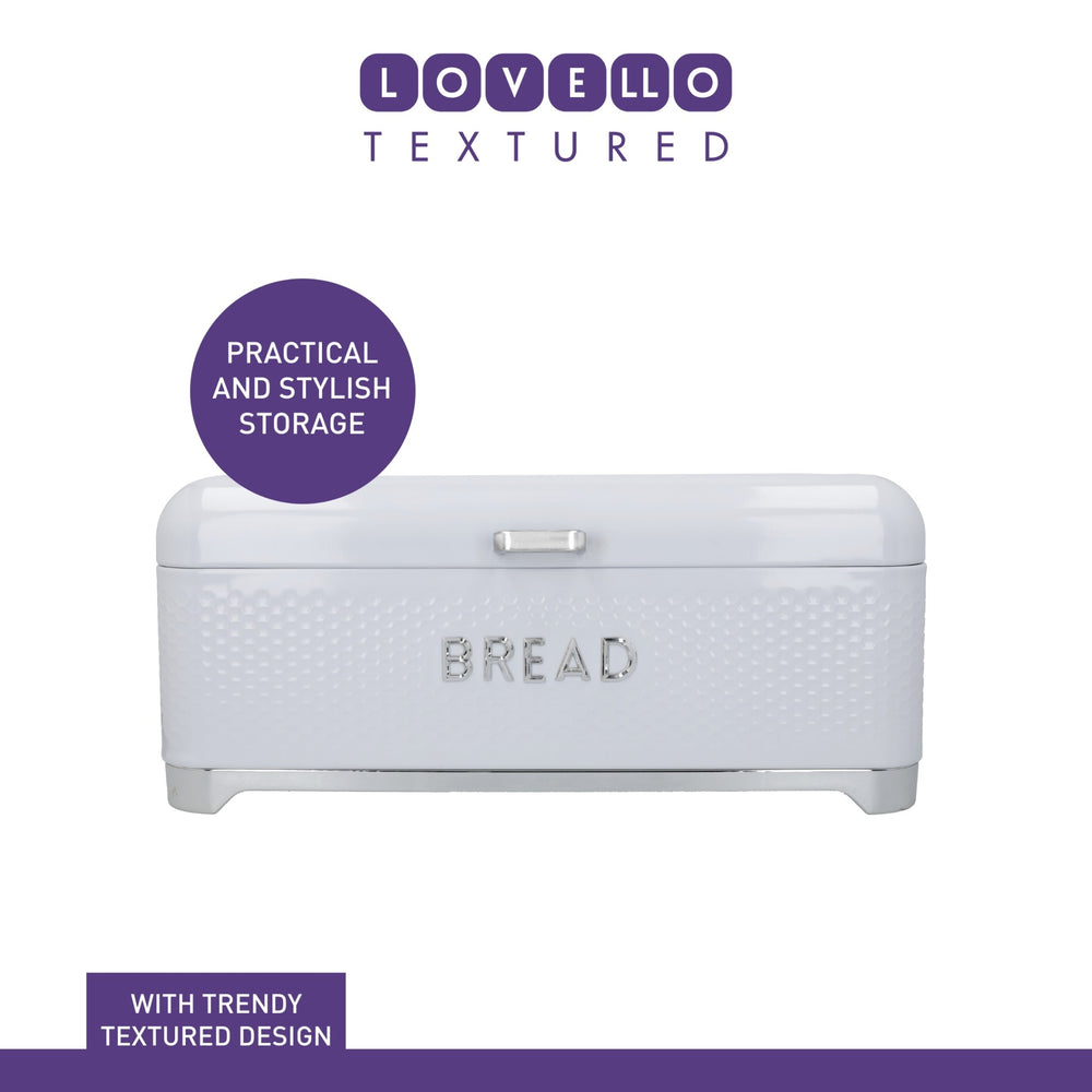 Lovello Textured Bread Bin Ice White CookServeEnjoy