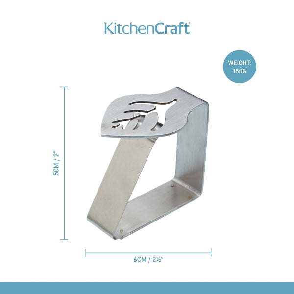 KitchenCraft Set of 4 Leaf Shaped Stainless Steel Table Cloth Clips image 9