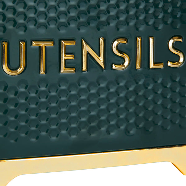 KitchenCraft Lovello Textured Green Utensil Holder image 8