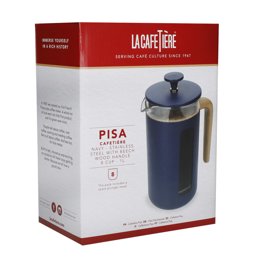 La Cafetière Pisa 8-Cup Cafetière, Navy