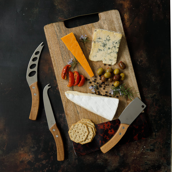 Artesà Mango Wood Rectangular Serving Platter with Tortoiseshell Resin Edge image 4