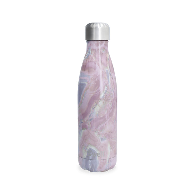 S'well 2pc Travel Bottle Set with Stainless Steel Water Bottle, 500ml, Geode Rose and Pink Bottle Handle image 3