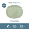 Jamie Oliver Big Love Feast Platter, Stoneware, Green, 40 x 32cm