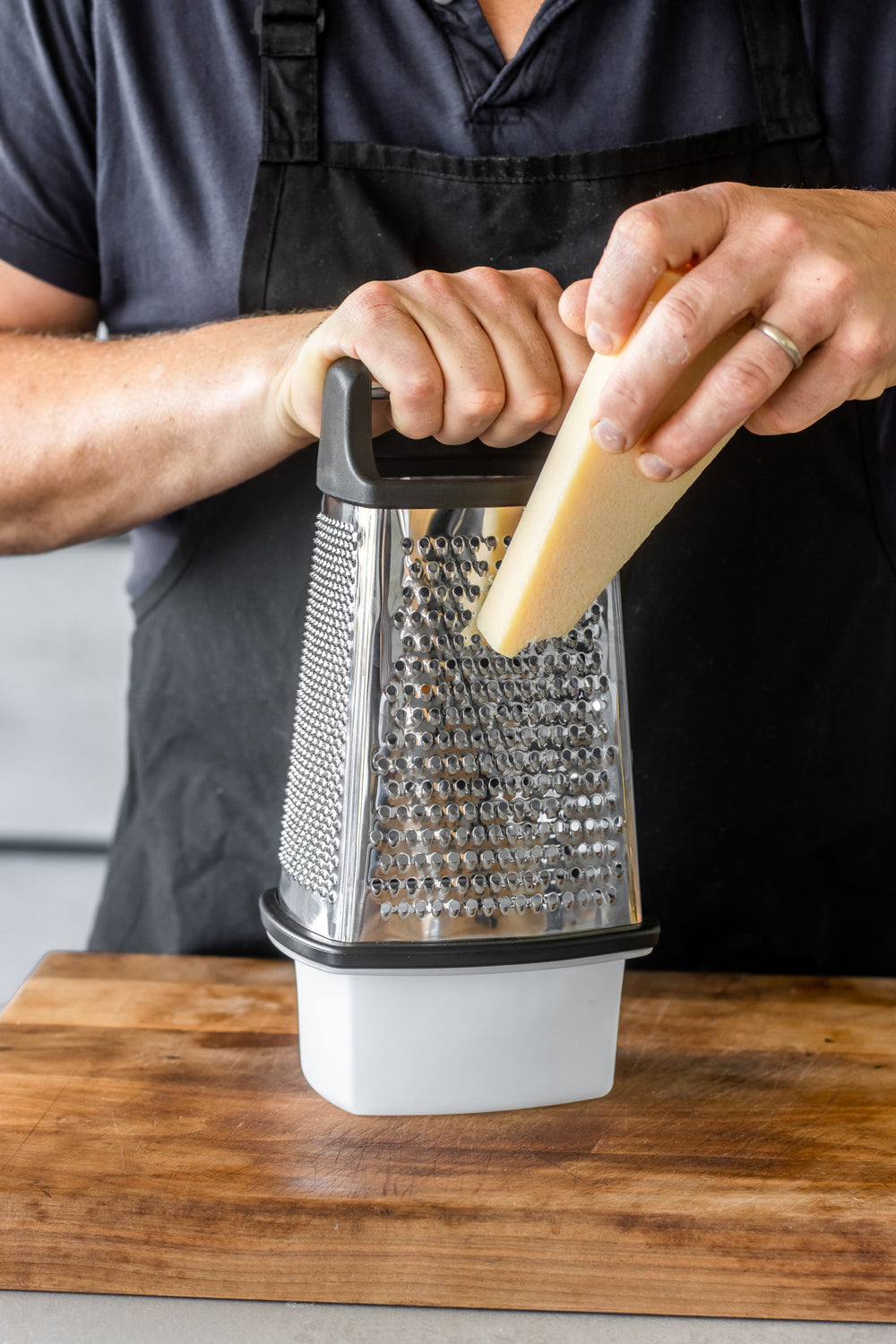 MasterClass Stainless Steel Four Sided Box Grater With Collecting Box