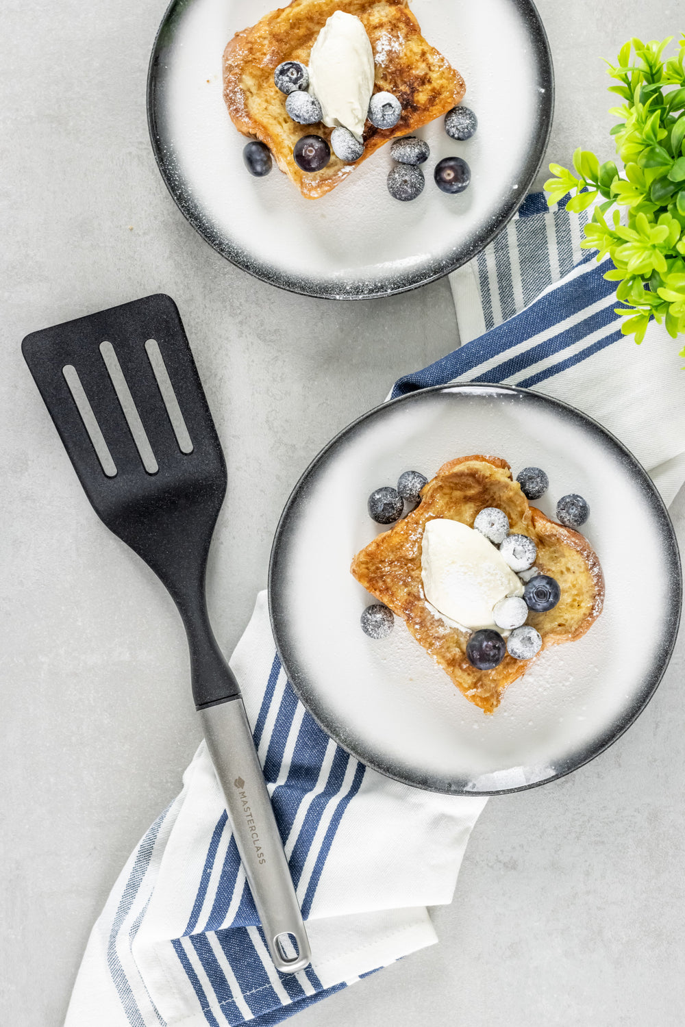 MasterClass Soft Grip Stainless Steel Slotted Turner - 34 cm