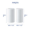 Mikasa Chalk Porcelain Salt & Pepper Shakers, 8cm, White