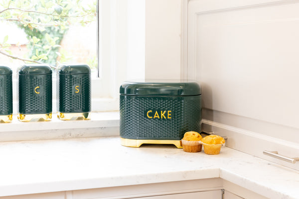 KitchenCraft Lovello Textured Hunter Green Cake Storage Tin image 8