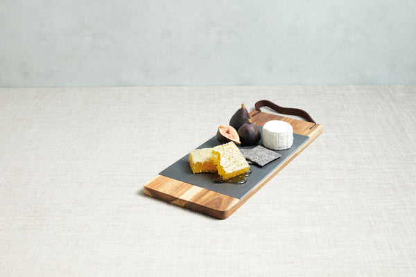 Artesá Acacia Wood and Slate Serving Board image 2